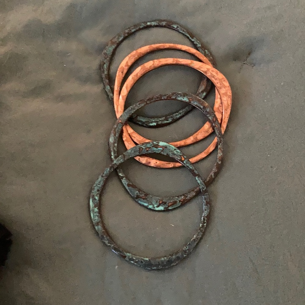 Copper and Turquoise Bangles